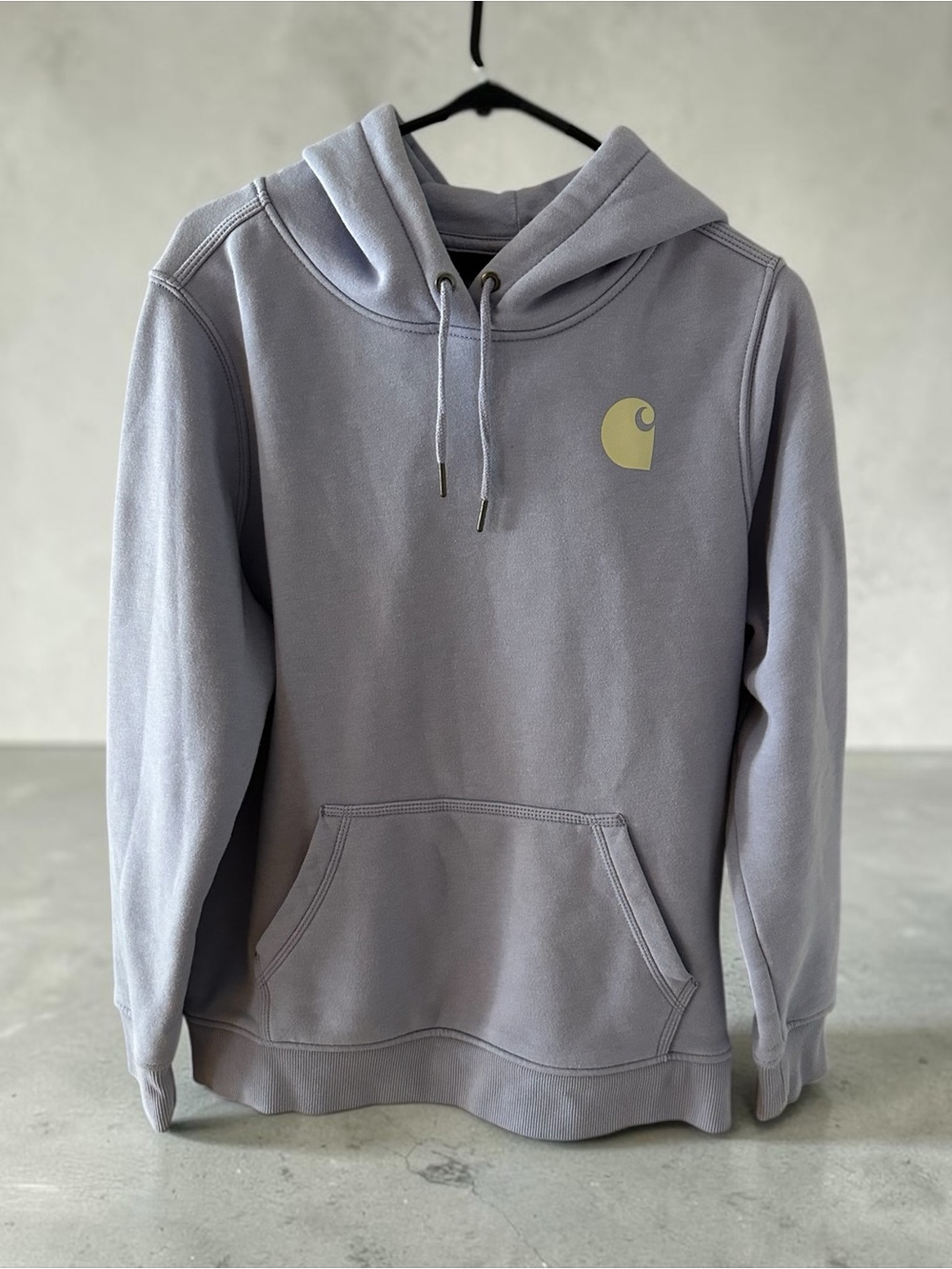 Carhartt Lavender Pullover Hoodie with Yellow Logo